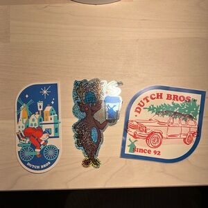 Dutch Bros holiday stickers